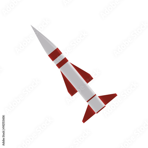 Missile rocket weapon icon vector illustration graphic design