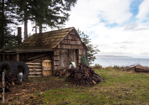 Old wood garage