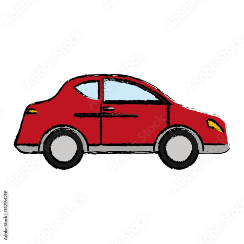 Fototapeta Naklejka Na Ścianę i Meble -  red car sedan transport vector illustration eps 10