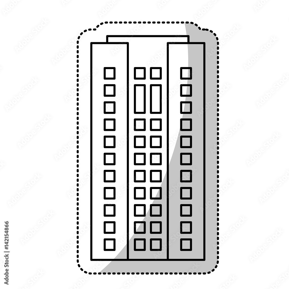 building residential facade cut line vector illustration eps 10 building residential facade cut line vector illustration eps 10