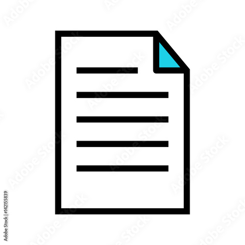 Paper Thin Line Vector Icon Isolated on the White Background.