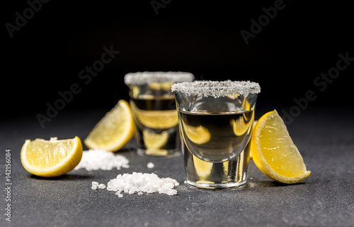 Tequila with lemon