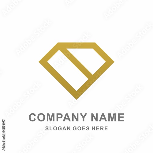 Geometric Diamond Outline Strips Jewelry Fashion Accessories Business Company Stock Vector Logo Design Template 