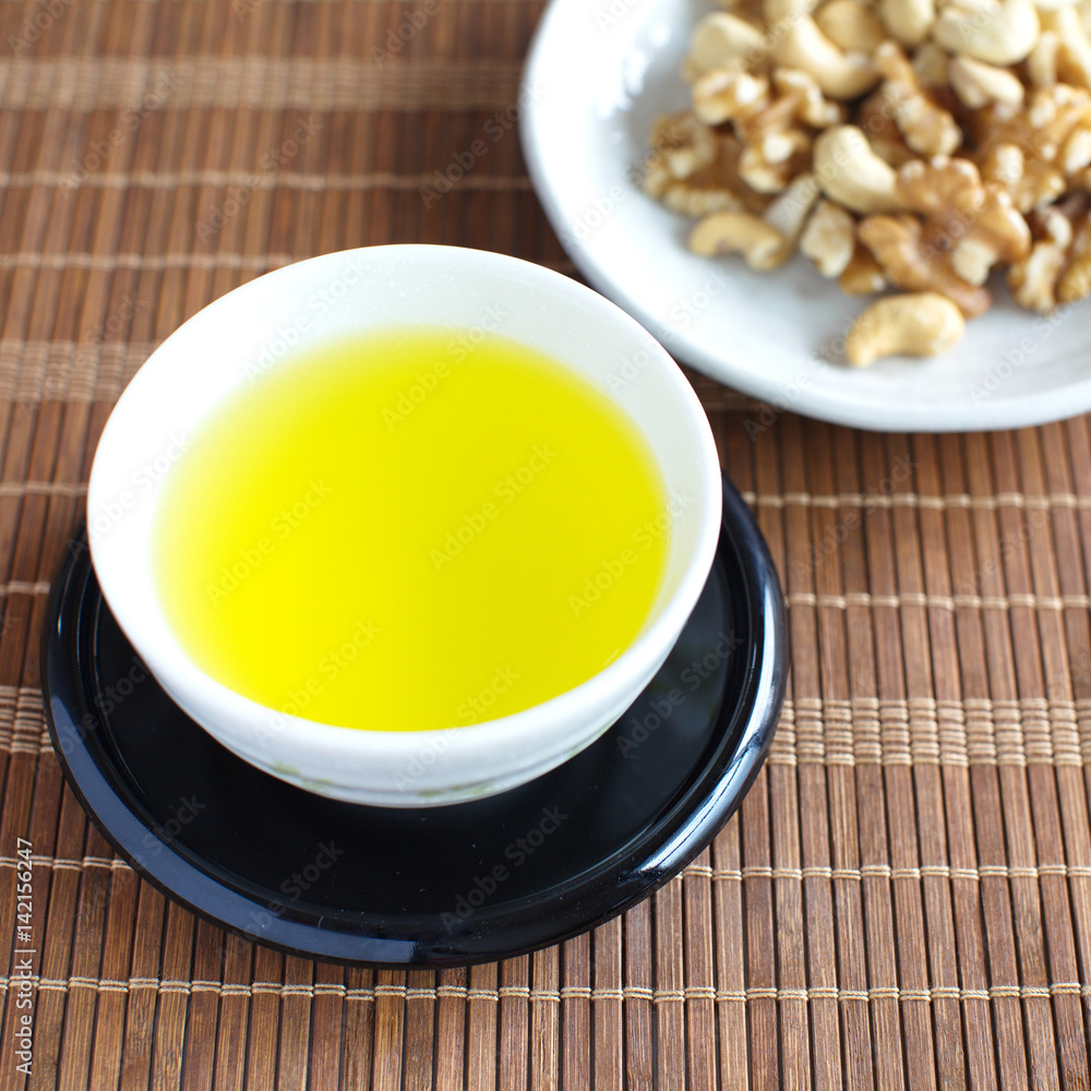 Japanese green tea with white cup of tea Japanese green tea with white cup of tea