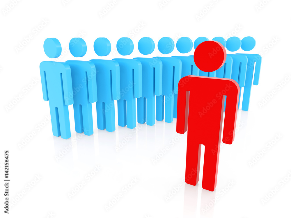3d illustration of a special member of a team. 3d illustration of a special member of a team.