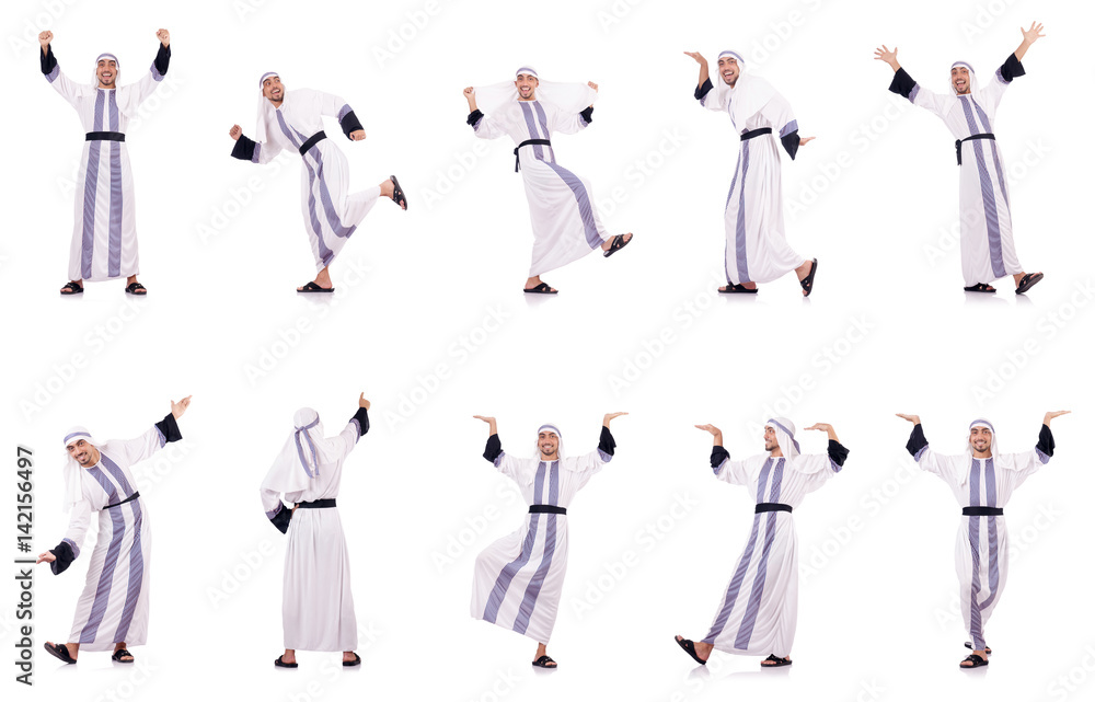 Arab man isolated on the white Arab man isolated on the white