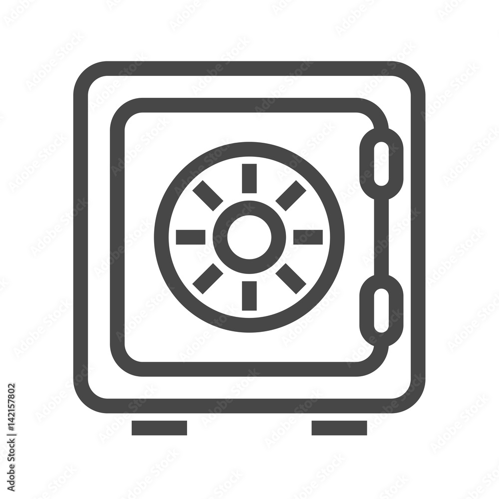 Safe Thin Line Vector Icon. Flat icon isolated on the white background. Editable EPS file. Vector illustration. Safe Thin Line Vector Icon. Flat icon isolated on the white background. Editable EPS file. Vector illustration.