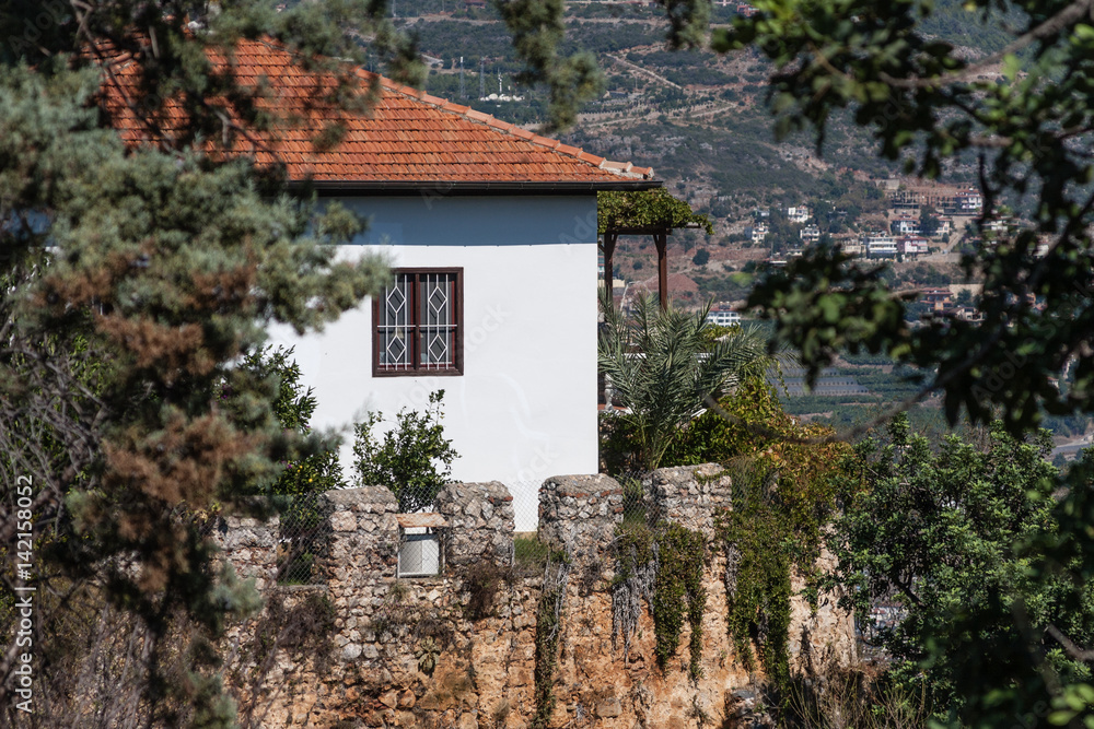 Old stone house inside Alanya castle