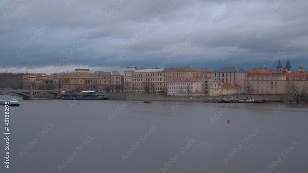 The famous Vltava River in the city of Prague The famous Vltava River in the city of Prague