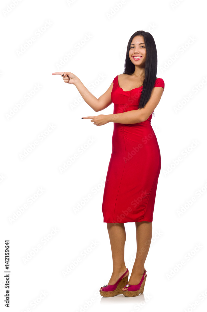 Nice woman model isolated on the white background Nice woman model isolated on the white background