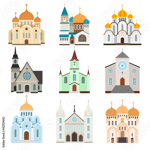 Christian sanctuary building icons