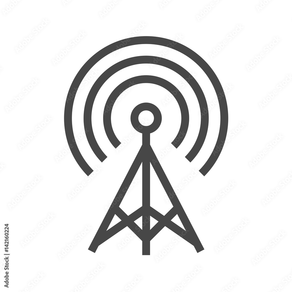 Transmiter Thin Line Vector Icon. Flat icon isolated on the white background. Editable EPS file. Vector illustration. Transmiter Thin Line Vector Icon. Flat icon isolated on the white background. Editable EPS file. Vector illustration.