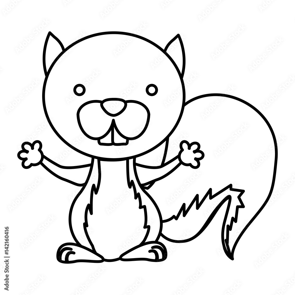silhouette picture cute chipmunk animal rodent vector illustration silhouette picture cute chipmunk animal rodent vector illustration