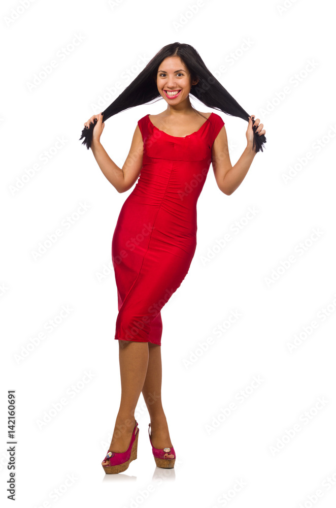 Nice woman model isolated on the white background Nice woman model isolated on the white background