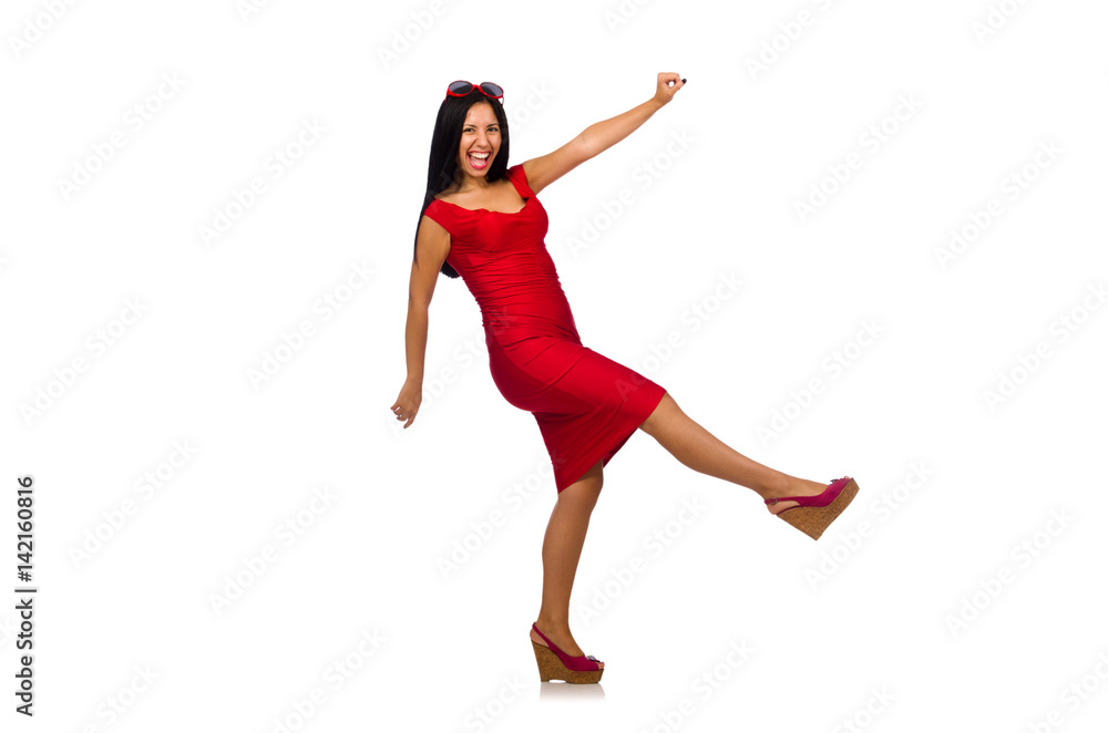 Nice woman model isolated on the white background Nice woman model isolated on the white background