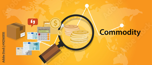 Commodity trading market investment concept in economy