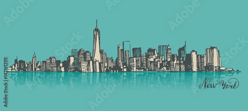 Sketch of Manhattan New York