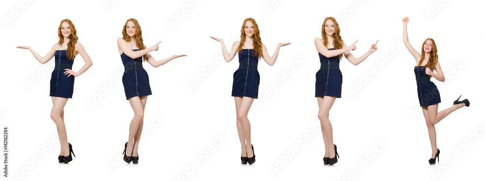 Fototapeta premium Woman isolated on the white background