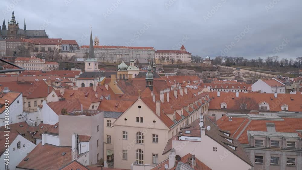 Aerial view over Lesser Town in Prague Aerial view over Lesser Town in Prague