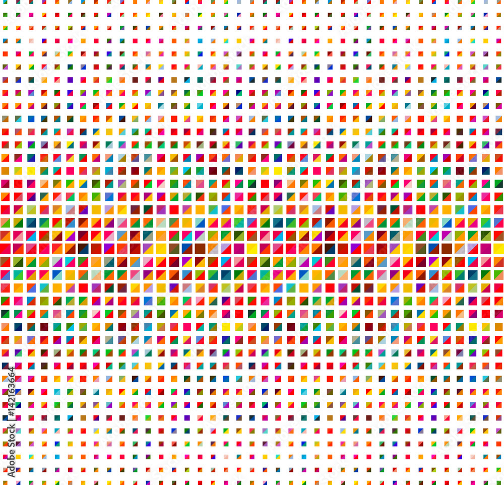Colorful halftone background, geometric square and triangle shapes. Colorful halftone background, geometric square and triangle shapes.