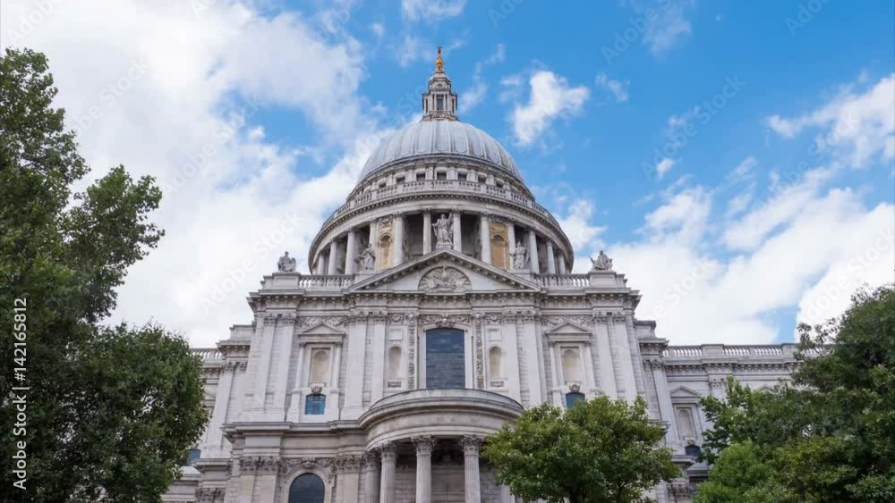 view of St Paul's Cathedral, London, England view of St Paul's Cathedral, London, England