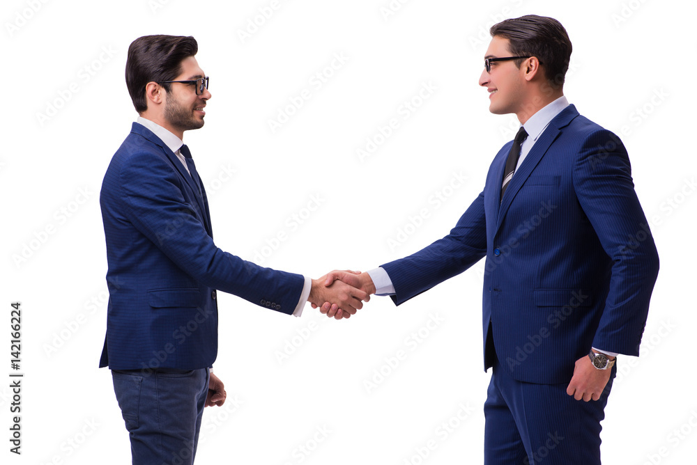 Business handshake isolated on white background Business handshake isolated on white background