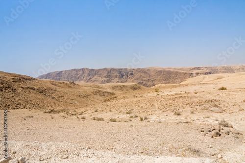 View on Judean desert landscape not far from Metzoke Dragot village. 