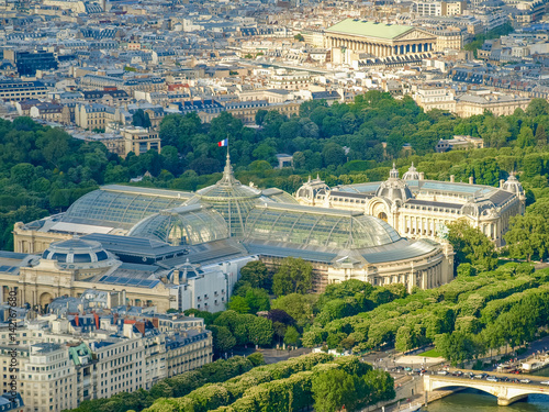 Great Palace and Small Palace from above in Paris