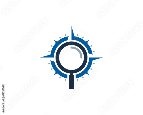 Search Compass Icon Logo Design Element