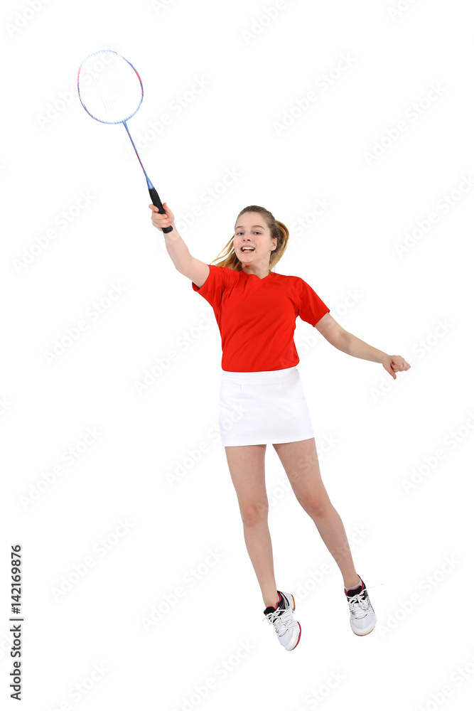 Badminton player playing badminton
Badminton player playing badminton
