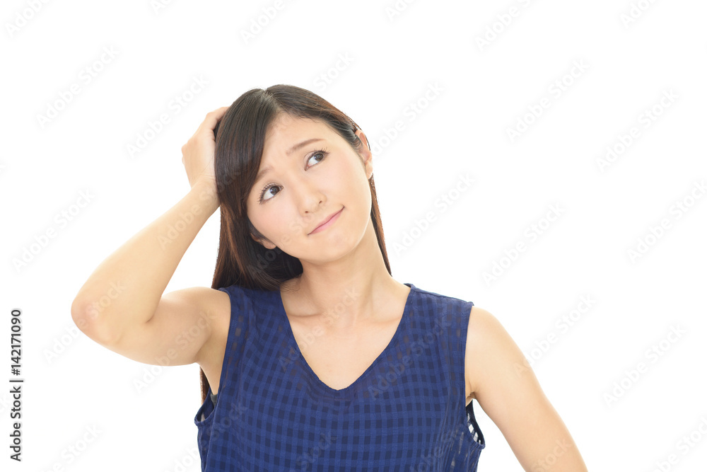 憂鬱な表情の女性 憂鬱な表情の女性
