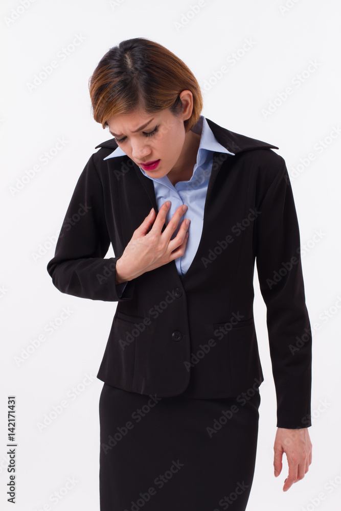 businesswoman suffering from acid reflux, gastritis businesswoman suffering from acid reflux, gastritis