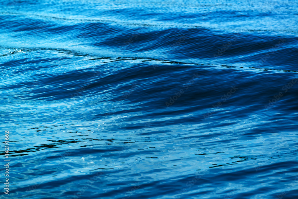 Sea waves formed from sailing ship Sea waves formed from sailing ship