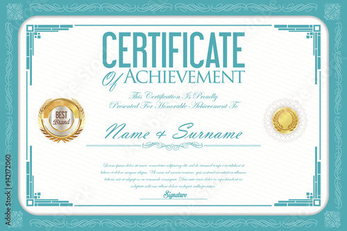 Certificate or diploma design template 