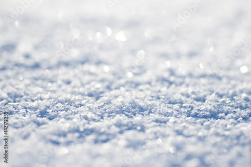 Snow texture. Macro photo