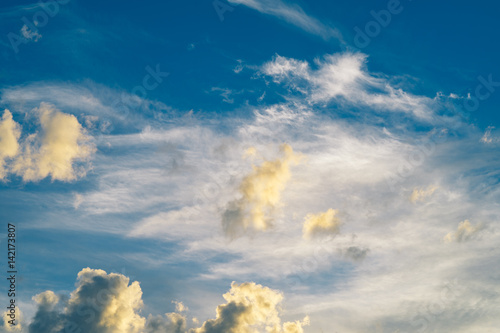 Wonderful sky with different type of clouds © alexpolo