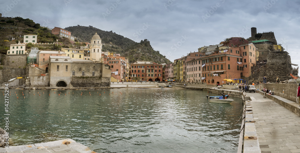 Village of Vernazza on the Cinque Terre coast of Italy