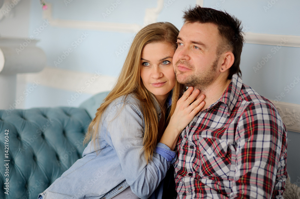 Portrait of beautiful young couple. Portrait of beautiful young couple.