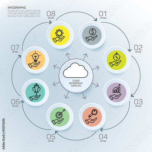 Vector business template with 4 steps infographic. Inforgraphics timeline template