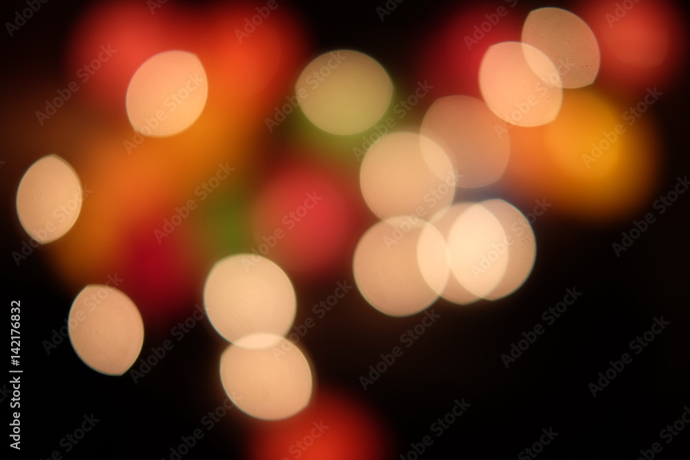 Photo of bokeh lights on black background. City night lights. Filtered  color. Bokeh effect golden light texture on black background Stock Photo |  Adobe Stock