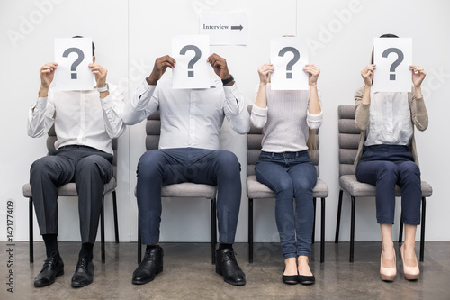 People Waiting for Job Interview Concept