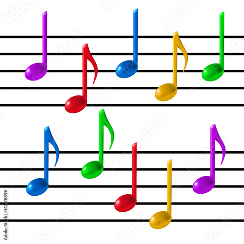 Music note vector photo