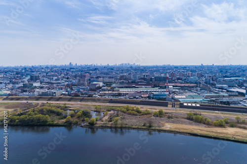 Aerial view of urban landscape
