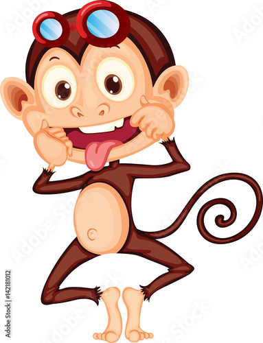 Monkey shows tongues