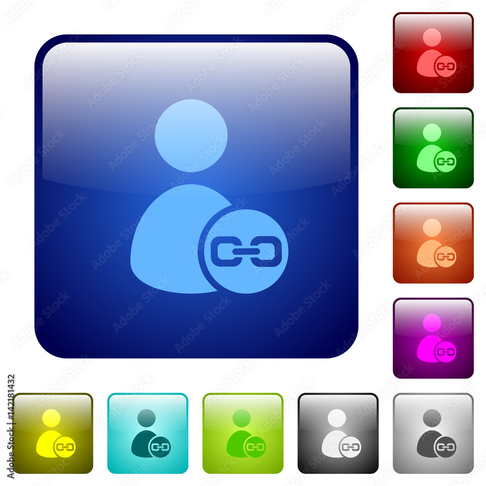 Link user account color square buttons Link user account color square buttons
