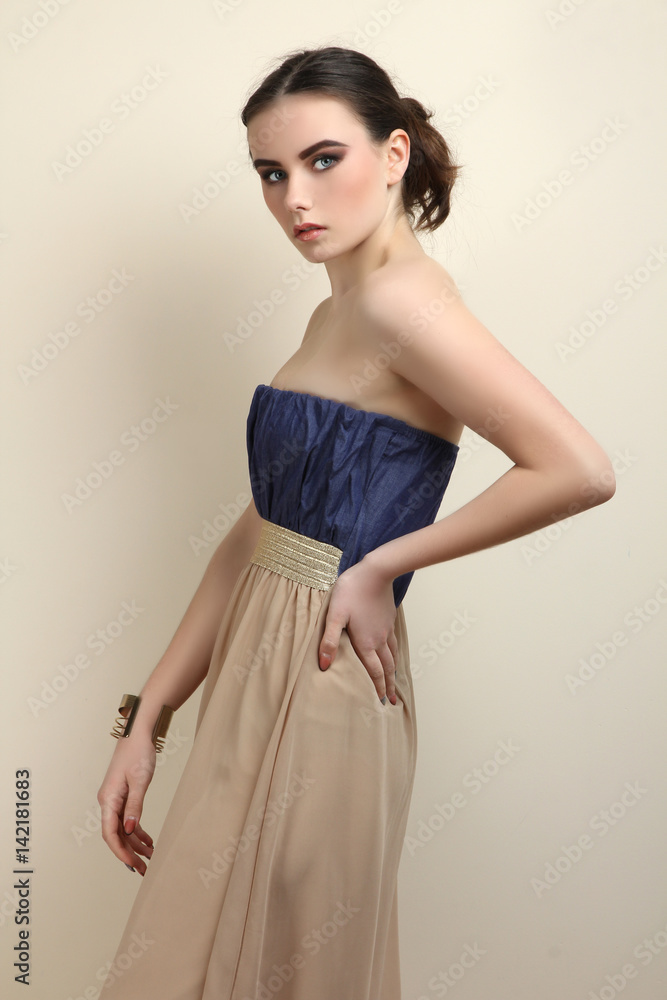Fototapeta premium girl in beautiful dress