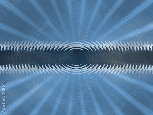 Botswana flag background with ripples and rays illustration