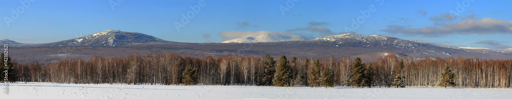 Panorama of the Ural Mountains