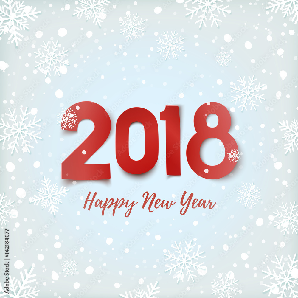 Happy New Year 2018 background.