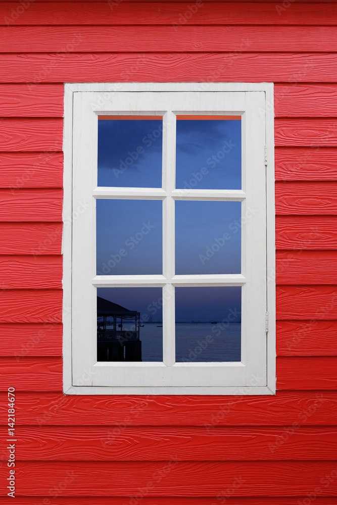 White window looking out to see view. White window looking out to see view.